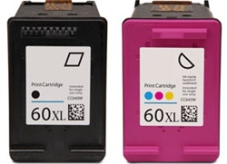 HP 60XL COMBO 2 PACK - BLACK AND COLOR REMAN COMPATIBLE TRI COLOR Inkjet Cartridge - (#60XL)